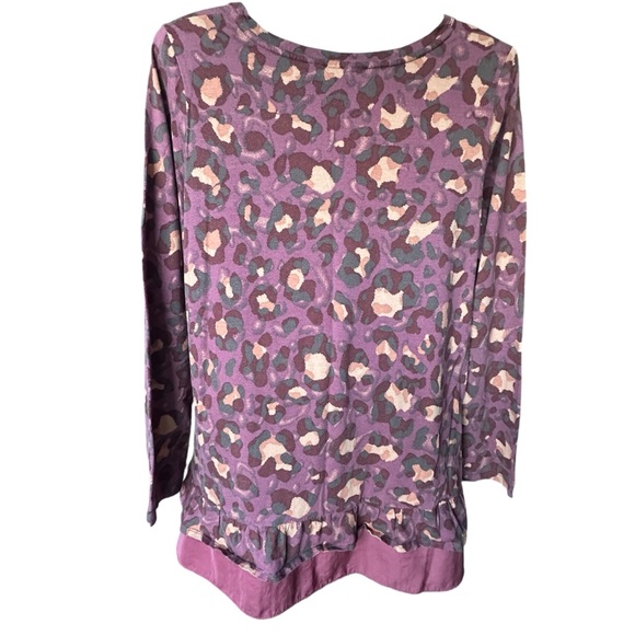 LOGO long Sleeve T-Shirt with Layer of Frills in Fun Animal Print (M) - Picture 5 of 11